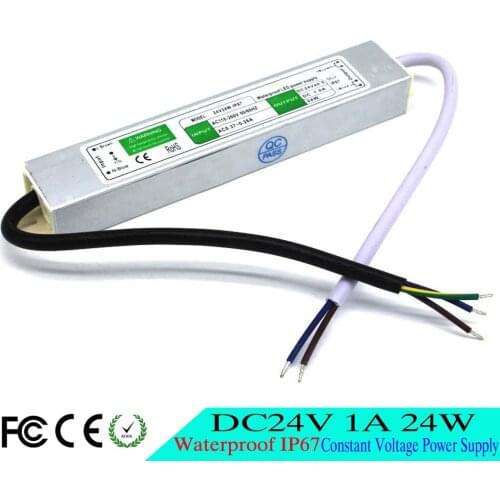 24W 24V 1A Small Volume Single Output Waterproof IP67 Switching power supply for Outdoor LED Strip CNC 3D Print