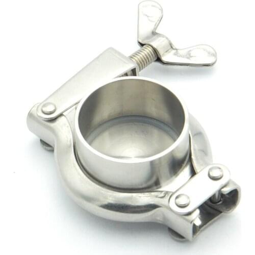 304SS Sanitary Pipe Fitting Set 19mm Pipe OD Sanitary Weld Ferrule + 1/2" Tri Clamp + Silicon Gasket + End Cap For Home Brew