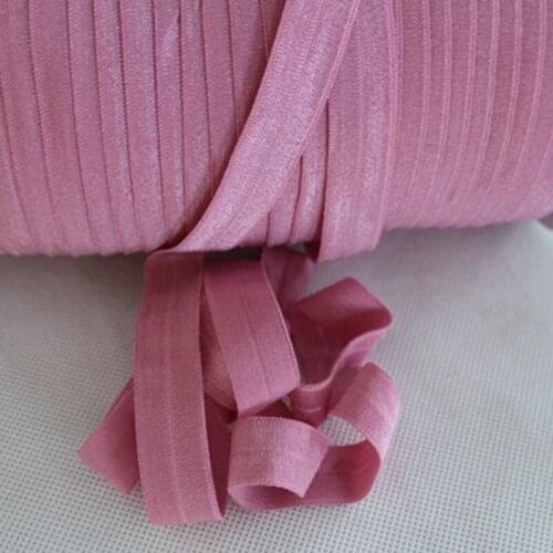 5/8" Solid Elastic FOE Ribbon #149-Wild Rose for girls' hair accessories, 50y/lot