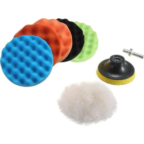 8pcs 3/5/6/7 inch Polishing Sponge Pads Hand Tool Kit For Car Polish Buffer Drill Wheel polisher Removes Scratches