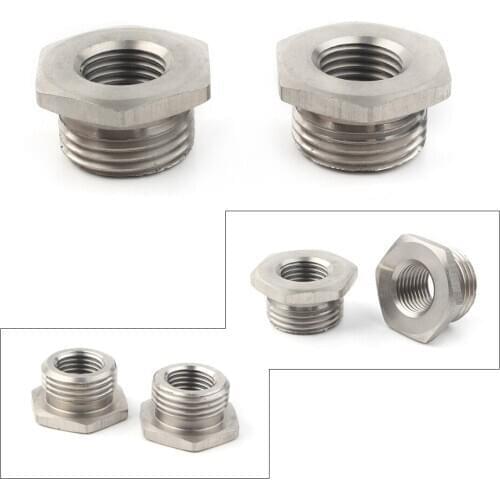 Stainless Motorcycle Adapters Reduce O2 Sensor Ports Bungs 18MM To 12MM Plug For Harley Fat Boy/Bob XL 883 1200 Road King/Glide