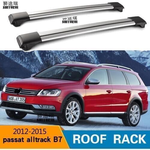 SHITURUI 2Pcs Roof bars For VOLKSWAGEN passat alltrack B7 2012-2015 Aluminum Alloy Side Bars Cross Rails Roof Rack Luggage