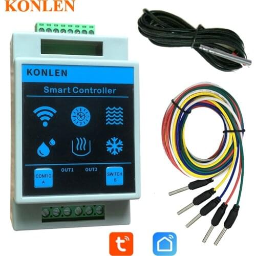 Tuya WIFI Temperature Sensor Water Level Thermostat Controller 220V Tank Pump Valve Boiler Pool Shower Thermometer Smart Life