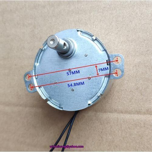 AC220V TYC-50 4W 50Hz micro AC motor shaft diameter 7mm 2.5rpm 5rpm 10rpm 15rpm 20rpm 30rpm 50rpm permanent synchronous motor