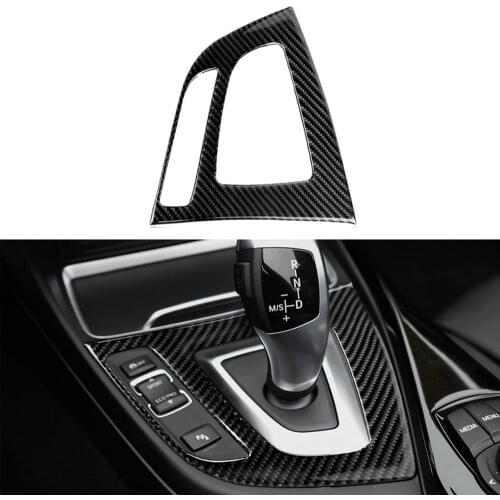 For BMW F20 F21 1 2 Series 2012-2015 Carbon Fiber Center Control Gear Shift Panel Cover Console Sticker Decoration Accessories