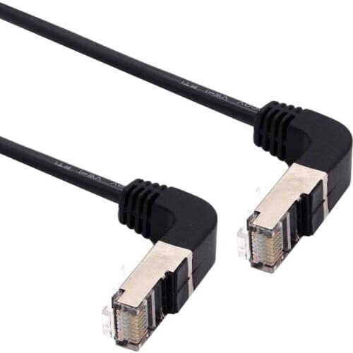 Double Elbow Down & Up Angled 90 Degree cat5e 8P8C FTP STP UTP Cat 5e Ethernet Network Cable RJ45 Lan Patch Cord 0.5m-5m