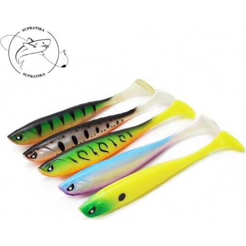 Artificial 13cm/10g PVC Rubber Soft Bait Bass 3D Simulation Eyes With Sharp Hooks Waterproof Back Groove Rainbow Bionic Bait