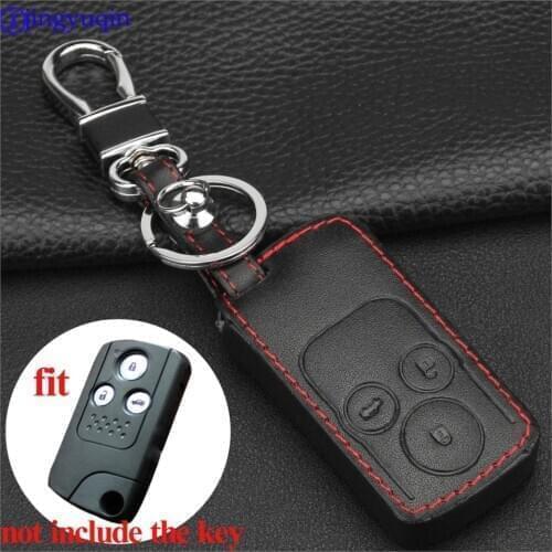 Jingyuqin 3-button remote control car key leather cover shape for Honda Accord