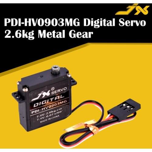 JX Servo PDI-HV0903MG 2.6kg Metal Gear Digital Flat Wing Servo Plastic Case for RC Glider