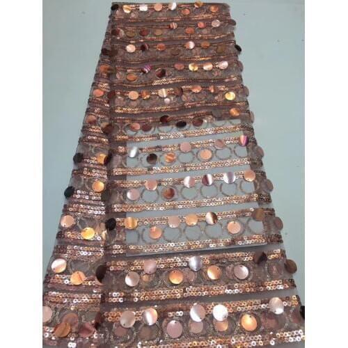 Newest Arrival Beautiful French Sequins Lace Fabric Net Pink Fashionable Bright African Lace Fabric For Party Dress ZX3163