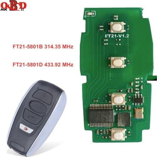 Lonsdor FT21-5801 314.35/433.92MHz 4D Smart Key PCB for Subaru Ascent Crosstrek Forester Impreza 3 Buttons Smart Remote Car Key