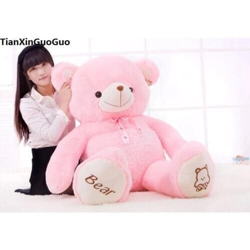 Stuffed plush toy cute teddy bear toy biggest 160cm pink bear doll hugging pillow,Christmas gift h0637