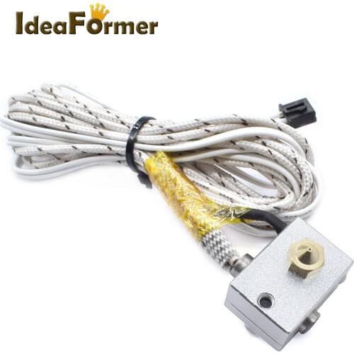 12/24V 50W V6 Heating Kit New Arrival With 0.4mm Nozzle 100cm Cable HT-NTC100K Thermistor For 3D Printer Parts V6 J-head Hot End