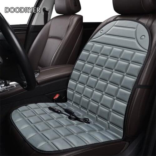 DOODRYER Heated car seat cover for Fiat all model Linea Bravo Ottimo Viaggio punto Perla palio Weekend Winter Pad Cushions