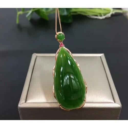 S925 silver inlaid and Tian Biyu Pendant 2952