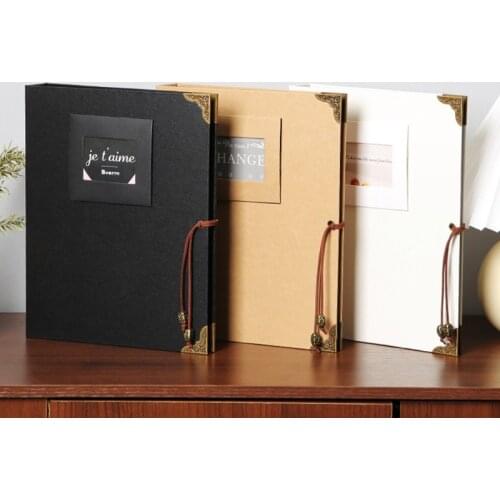 Self Adhesive Photo Album Handmade Loose Leaf Notebook DIY Scrap Book Family Memory Record Album