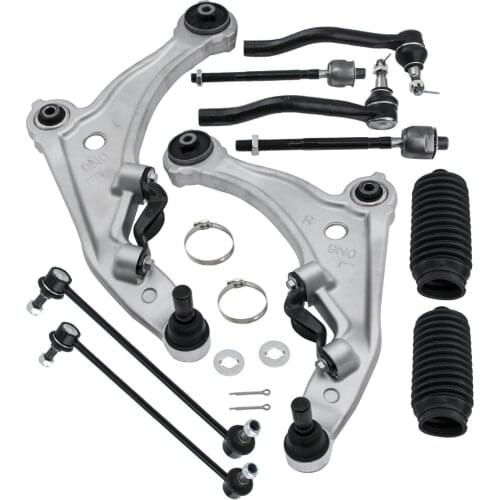 10 Pieces Steering & Suspension Kit Control Arms Tie Rods Sway Bar End Links for Nissan Maxima 2009 2010 2011-2014 All Models