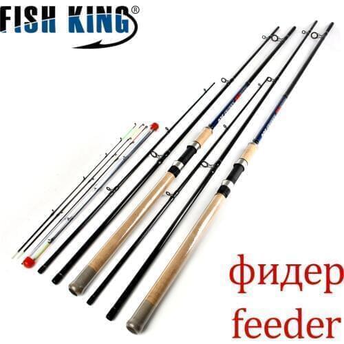 FISH KING Feeder High Carbon Super Power 3 Sections 3.6M 3.9M L M H Lure Weight 40-120g Feeder Fishing Rod Feeder Rod