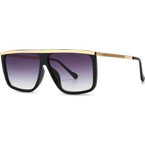 Veshion Square Oversized Goggle Sunglasses Men Women Fashion Shades UV400 Vintage Glasses