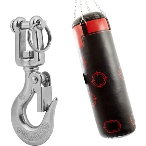 304 Stainless Steel Rotatable Claw Hoist Chain Lifting Hook Chain Cargo Hook 360 Degree Rotating Hook Sliding Hook