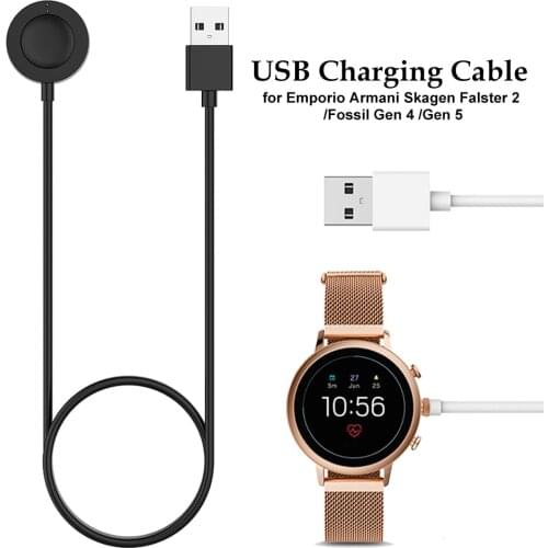 1m USB Charging Cable Charging Dock Cradle Magnetic Fixed Charger Power for Emporio Armani Skagen Falster 2 Fossil Gen 4 Gen 5