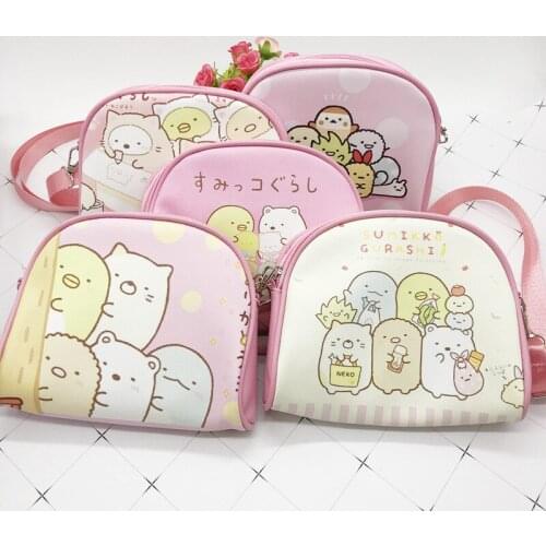 1 Pcs Lovely cartoon Sumikko Gurashi Corner Bio Crossbody Bag Action Figure PU Shoulder Bags Handbag Birthday Gifts For Children