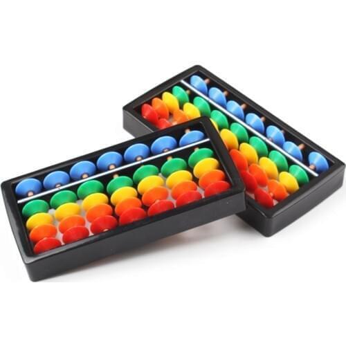 10pcs/pack Chinese Abacus Mini Abacus for Kids 7 Column ABS Abacus Chinese Soroban Tool Children Math Teaching Mathematics Aids