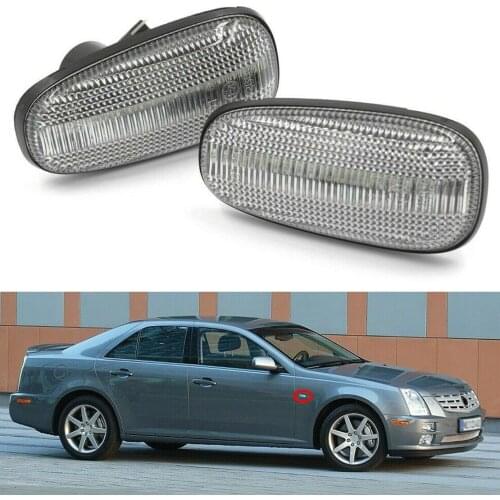15930599 10364604 9133062 2Pcs Clear LED Fender Side Marker Turn Signal Light Fit For Cadillac STS STS-V Opel Astra G Zafira A