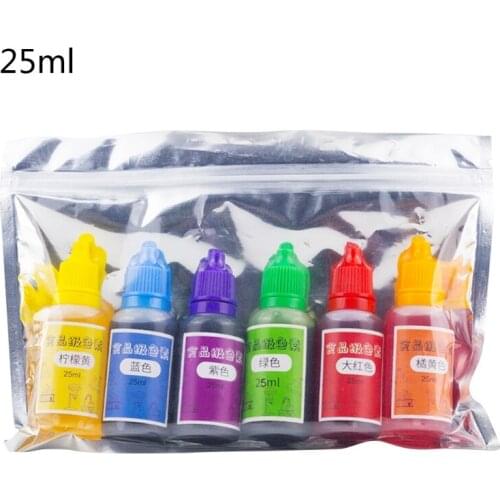 6pcs 25ml Liquid Pigment DIY Handmade Scented Candle Coloring Colorants for Jelly Soybean Wax Dye Making Accessories