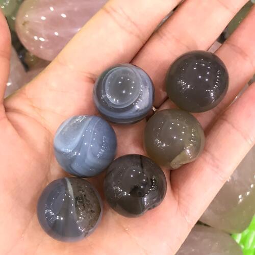 6Pcs Natural agate crystal ball, meditative reiki healing, home decoration items