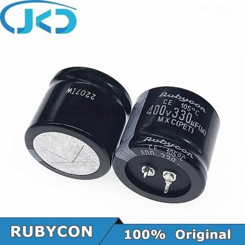 4pcs/10pcs RUBYCON 330UF 400V 35*30mm 330UF400V 400V330UF 35x30mm Aluminum Electrolytic Capacitor