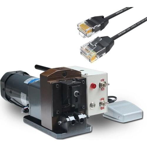 RJ11/RJ45 Cat6 8P8C Automatic Cable Crimping Machine Telephone Connector Network Lan Crimping Tool