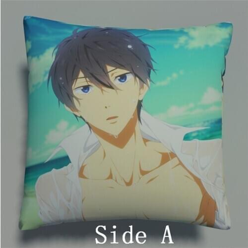 Free! Nanase Haruka Anime Manga Two Sides Pillow Cushion Case Cover Cosplay Gift New 706