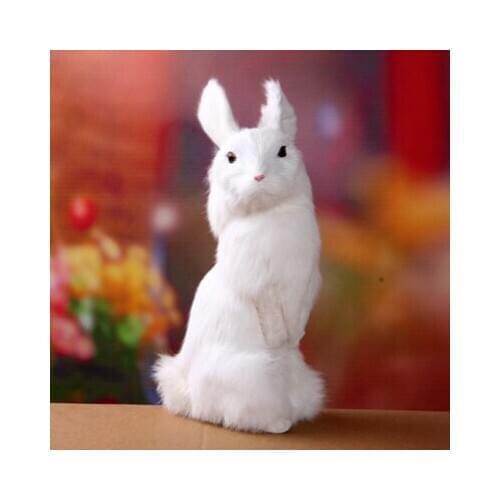 Big simulation rabbit toy polyethylene&furs rabbits model gift about 30x12x15cm 1630
