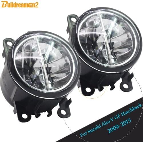 Buildreamen2 2 X Car Styling 4000LM LED Fog Light Daytime Running Light DRL 12V For 2009-2015 Suzuki Alto V GF Hatchback