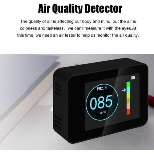 Air Quality Detector Laser PM2.5 PM10 PM1.0 Detectors Air Quality Monitor Gas Detector Portable Tester for Home Car and Office