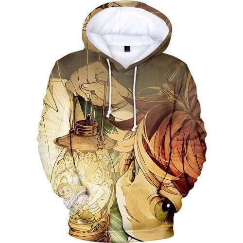 2020 Hot Sale The Promised Neverland 3D Hoodies Men/Women Fall Fashion Casual Anime Hoodie The Promised Neverland Sweatshirt