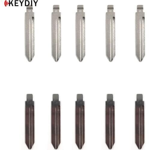 KEYDIY 10 pcs/lot VVDI Metal Blank Uncut Flip KD Remote Key Blade Type #04 for Chrysler / Jeep / Dodge