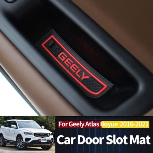 For Geely Atlas Boyue Emgrand X7 Sport Proton X70 NL-3 2016-2021 Interior Non-slip Mat Accessories Door Pad Car Styling Stickers