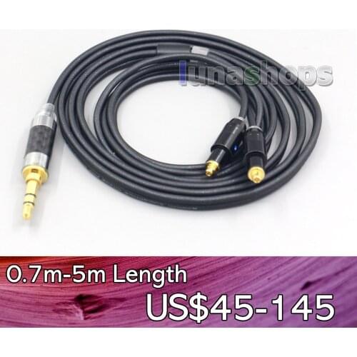 LN007104 2.5mm 4.4mm XLR 3.5mm Black 99% Pure PCOCC Earphone Cable For Shure SRH1540 SRH1840 SRH1440