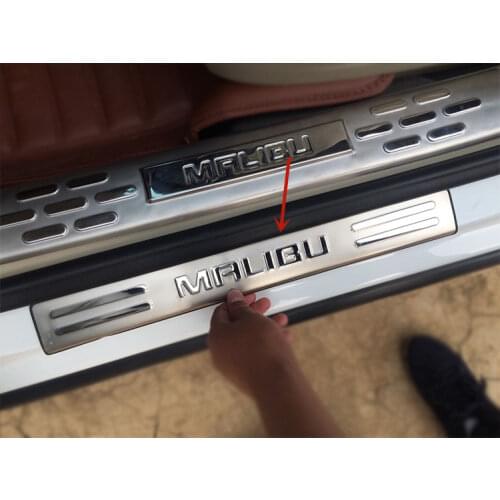 Stainless steel car threshold guard anti-scratch protection decoration car accessories For Chevrolet MALIBU 2012-2019