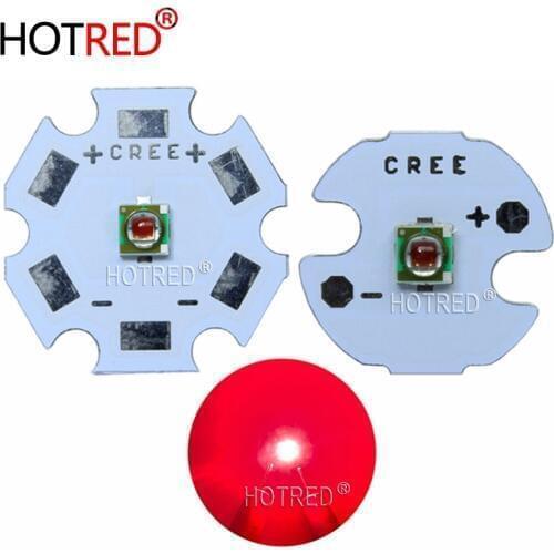 NEW 10pcs X 1-3W CREE XP-E XPE Photo Red 660nm LED Deep Red LED Emitter Didoes on 20mm/16mm/14mm/12mm/8mm PCB