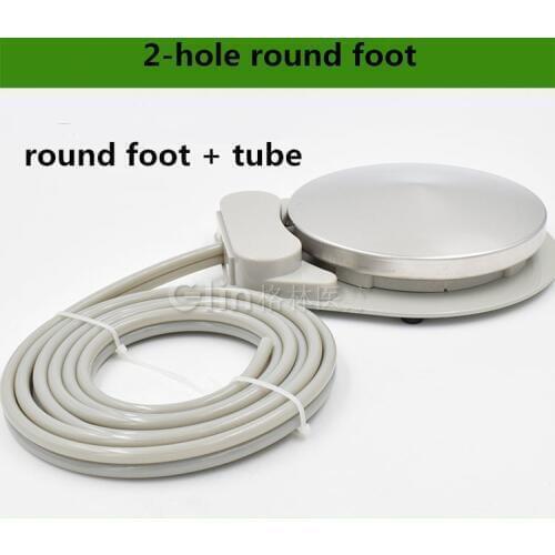 New Dental 2 holes foot control switch with tube pedal Dental Valve dental materials dental chair unit