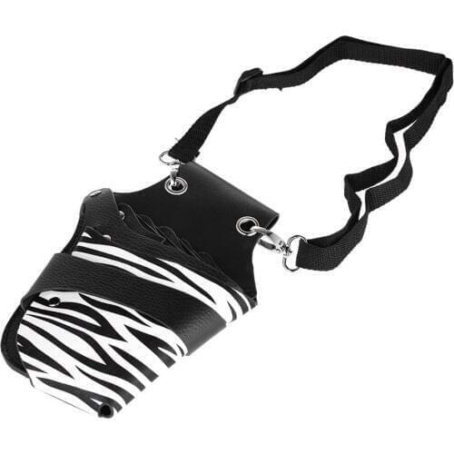 Scissor Holster Hairdressing Pouch Holder Bag for Hair Stylist with Rivet Clips Waist Shoulder Belt