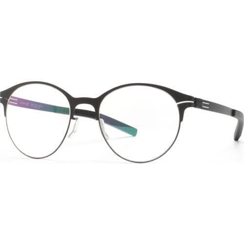 KJDCHD Alloy Round Glasses Men Ultralight Eye Glasses for Women Prescription Myopia Optical Eyeglasses Frame No screws Eyewear