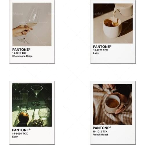 Pantone Aesthetic Print, Garden of Eden Dark Green Print | Latte Poster, French Barbecue, Forest Green Decoration | Still Life W