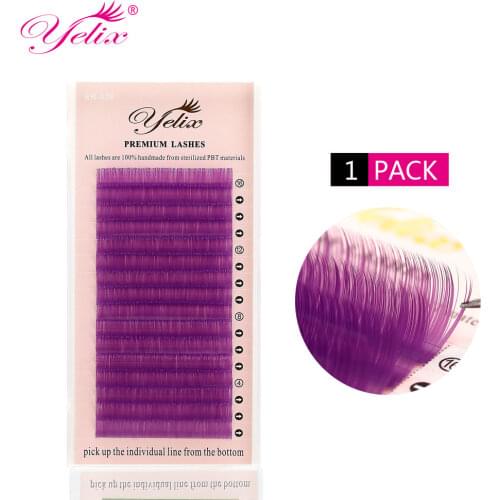 Maquiagem Eyelashes Cilios Posticos Natural Colored Mink False Lashes Eyelash Extension Blue Color Makeup purle and Green Lash