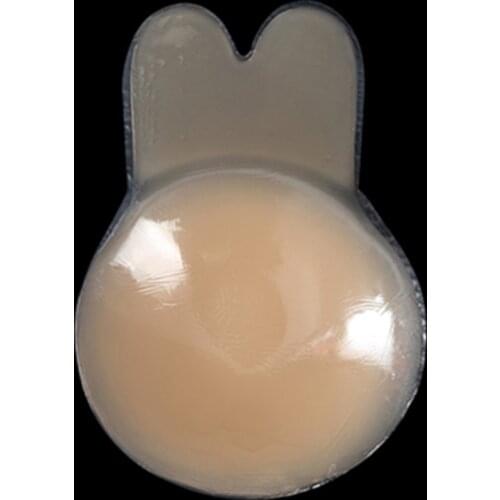 Silicone Rabbit Nipple Bra Adhesive Strapless Bralette Invisible Bra for Womens Swimsuit Super Push up Intimates Sexy Lingerie