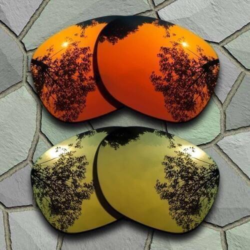 Red Orange&Yellow Golden Sunglasses Polarized Replacement Lenses for Oakley Garage Rock