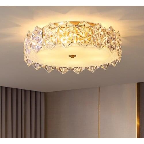 Modern light luxury crystal lamp ceiling lamp simple creative bedroom lamp living room warm and romantic Nordic lamps